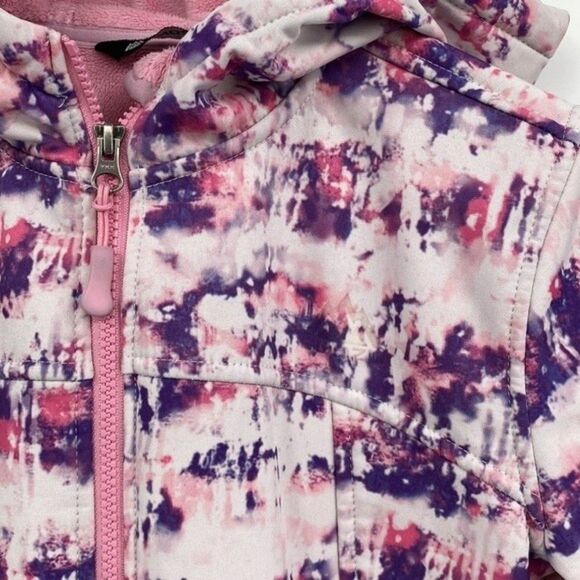 Snozu Girl's Printed Stretch Long Sleeve Full Zip Hooded Jacket Pink L 14/16 - Picture 3 of 8